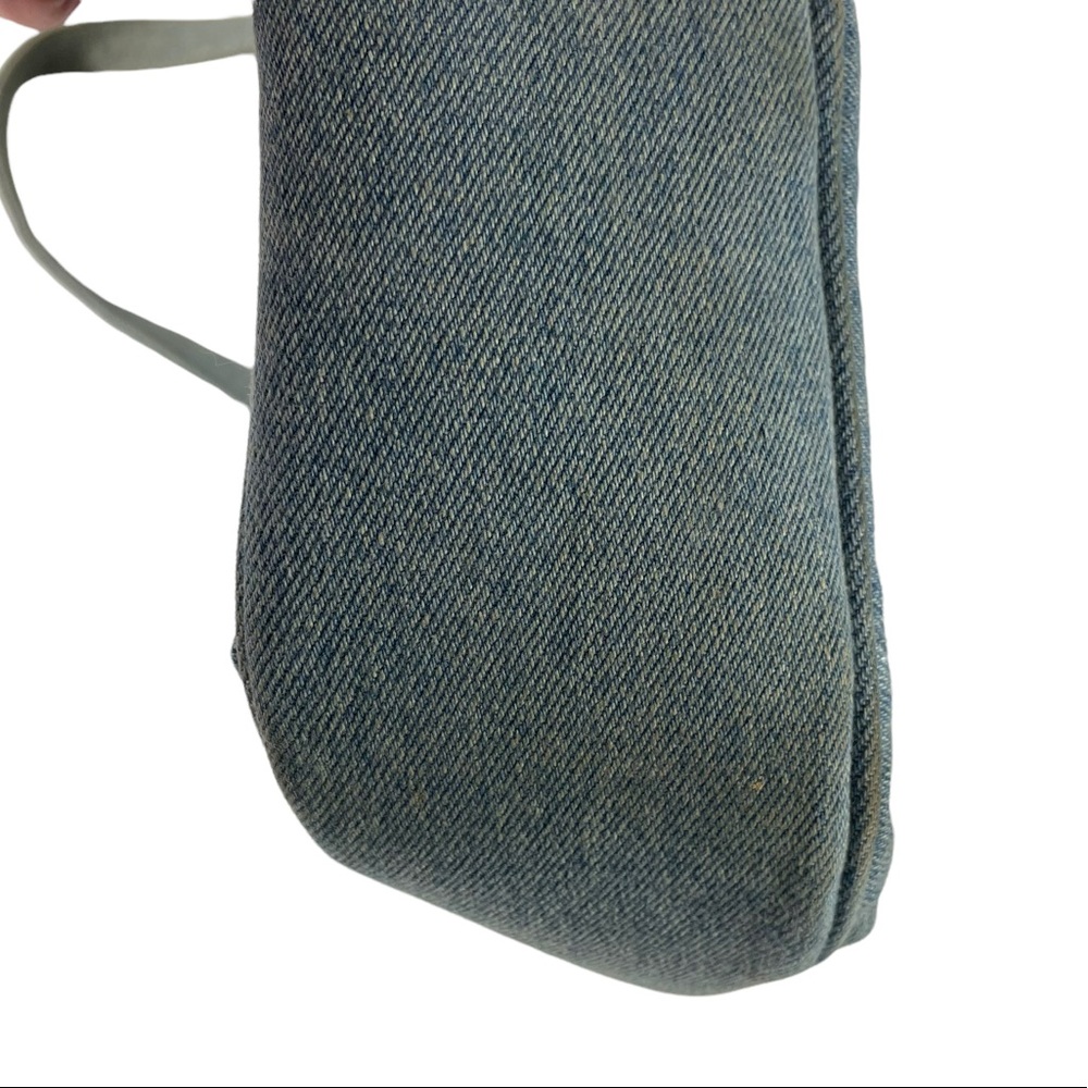 Vintage Cottagecore Mushroomcore Embroidered Denim Hummingbird Floral Handbag BL - Picture 12 of 15